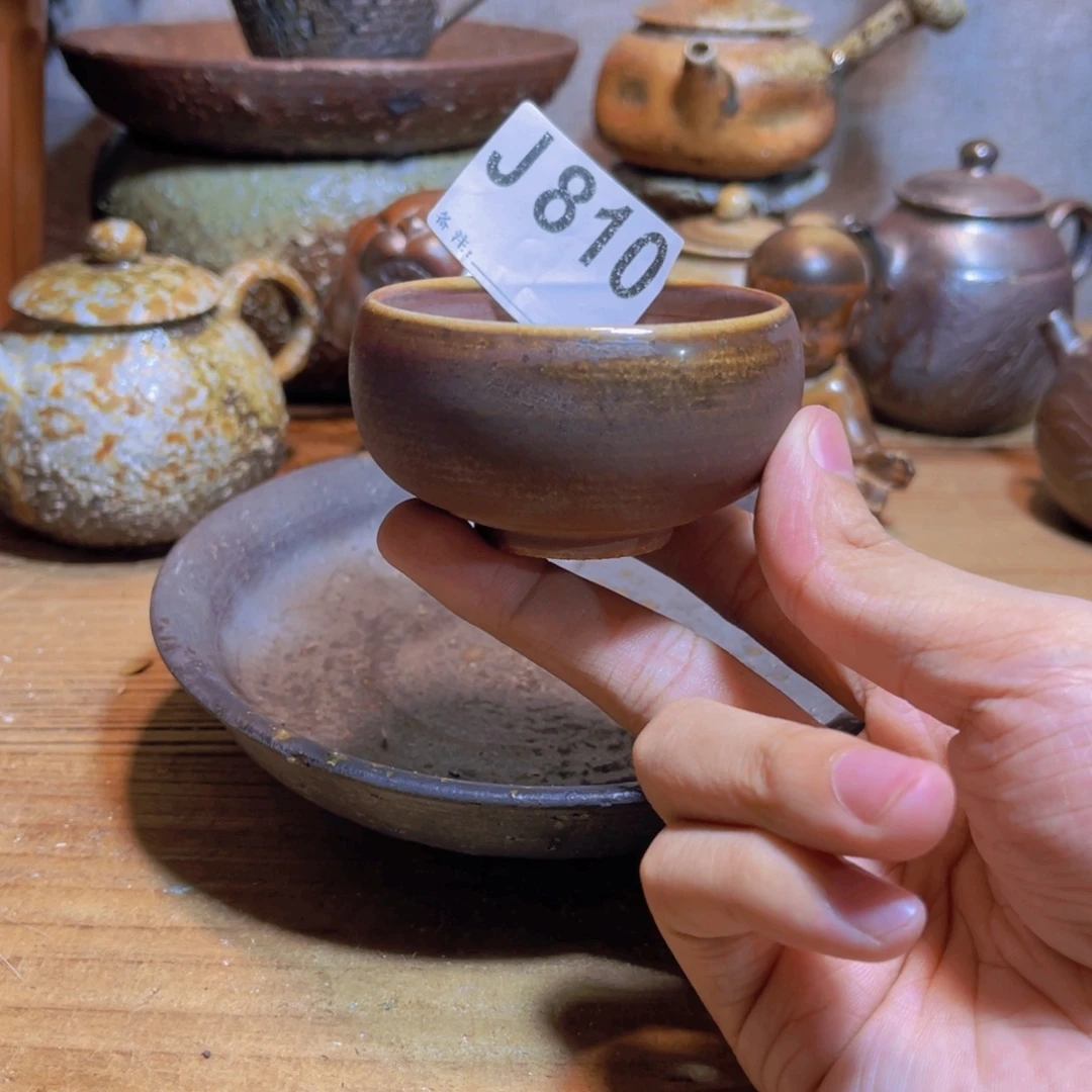纯手工制作工艺（柴烧）裸烧纯手工制作柴烧杯810