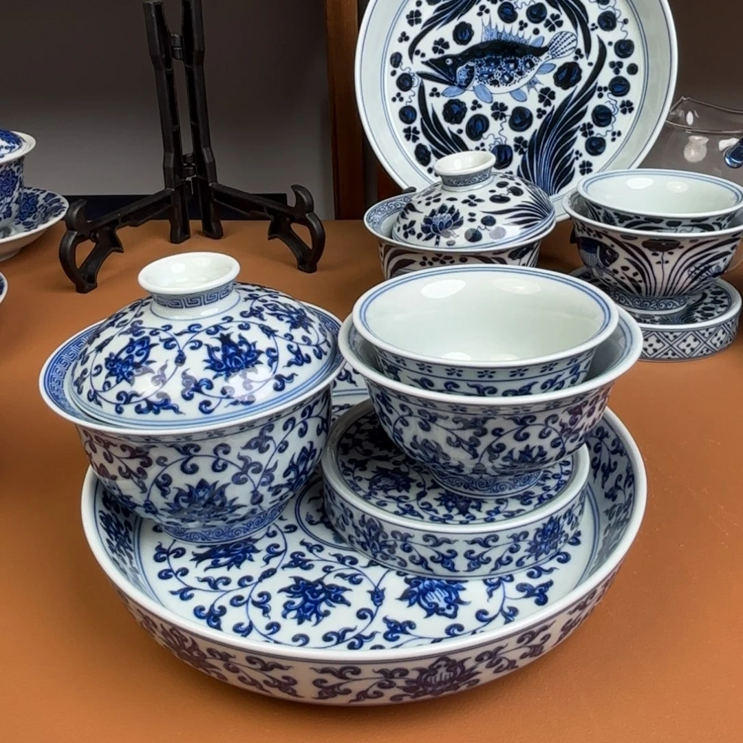 小***千景德镇陶瓷五件套无礼盒