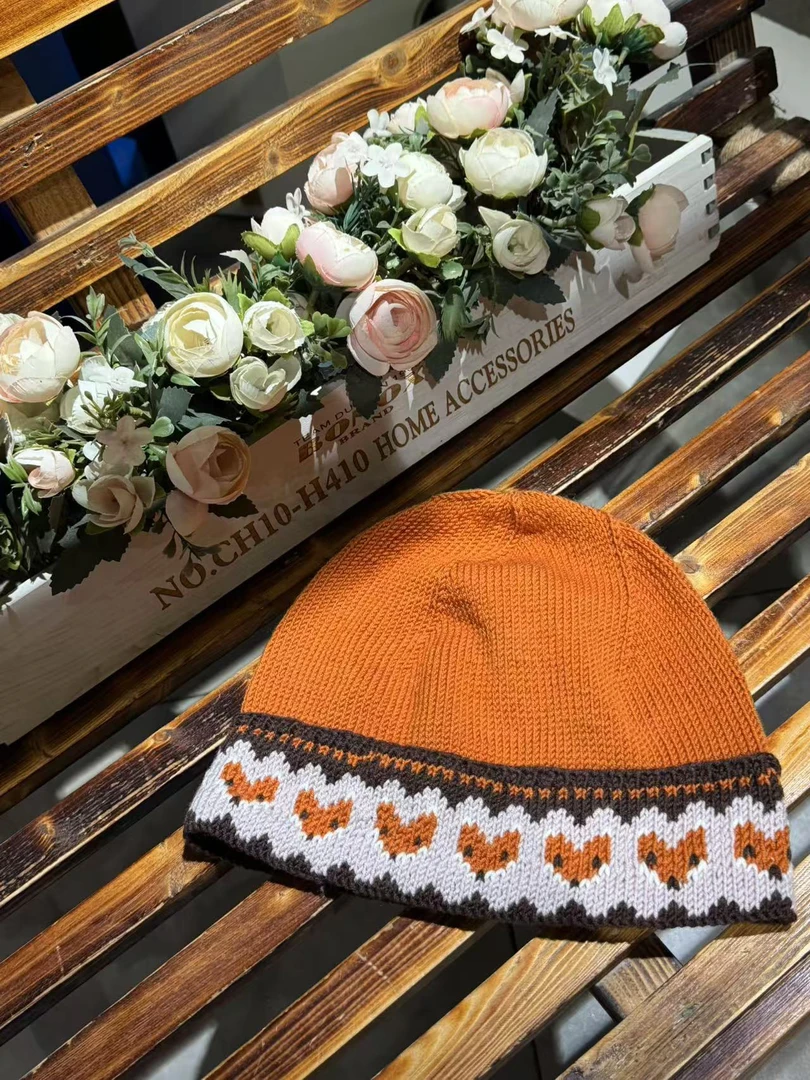 木兰阁《狐狸》帽美丽诺羊毛线材料包-非成品