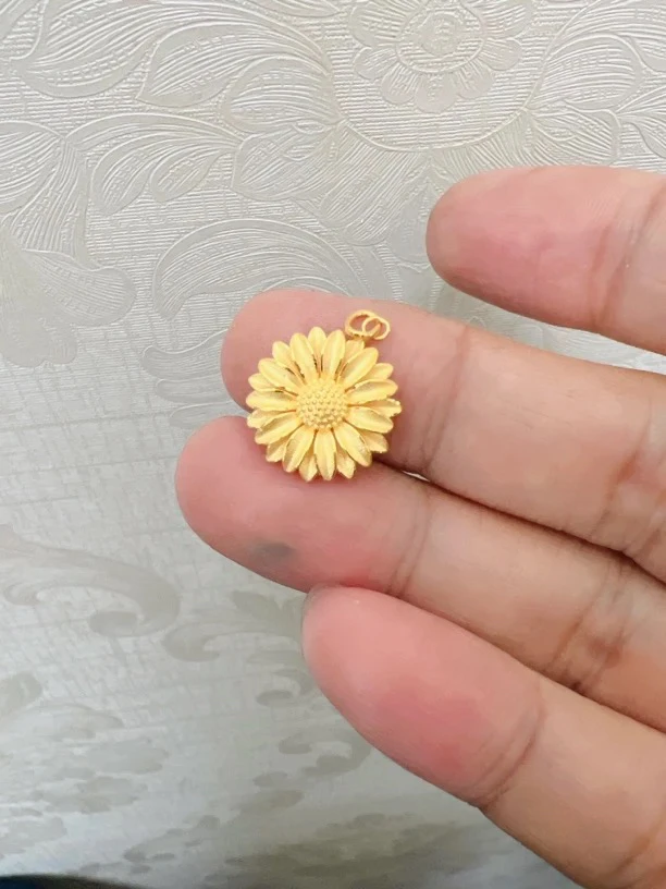 足金999太阳花吊坠