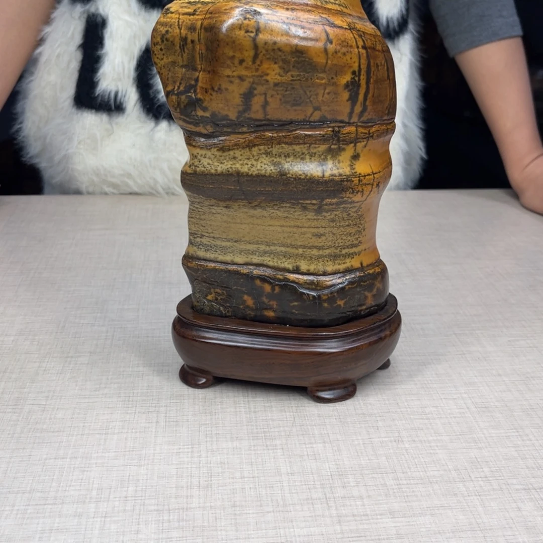 石材广西大化彩玉石配底座