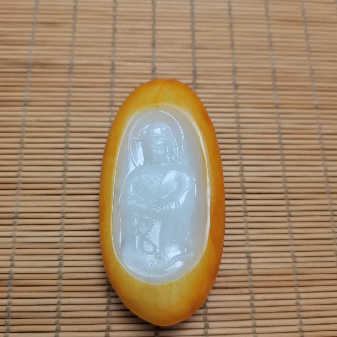 新疆和田玉佛珠观音菩萨83克