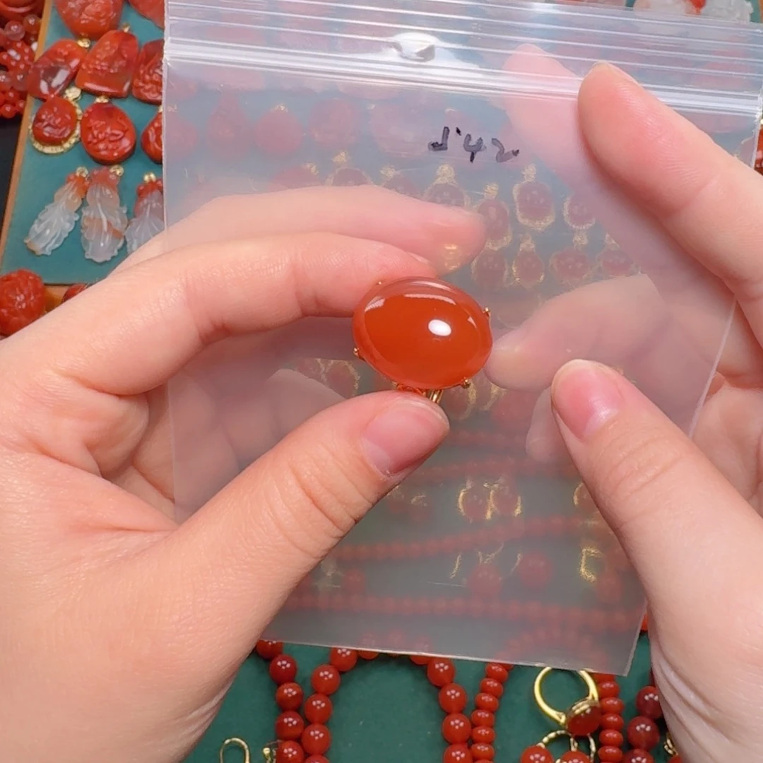 南红玛瑙南红银S925镶嵌