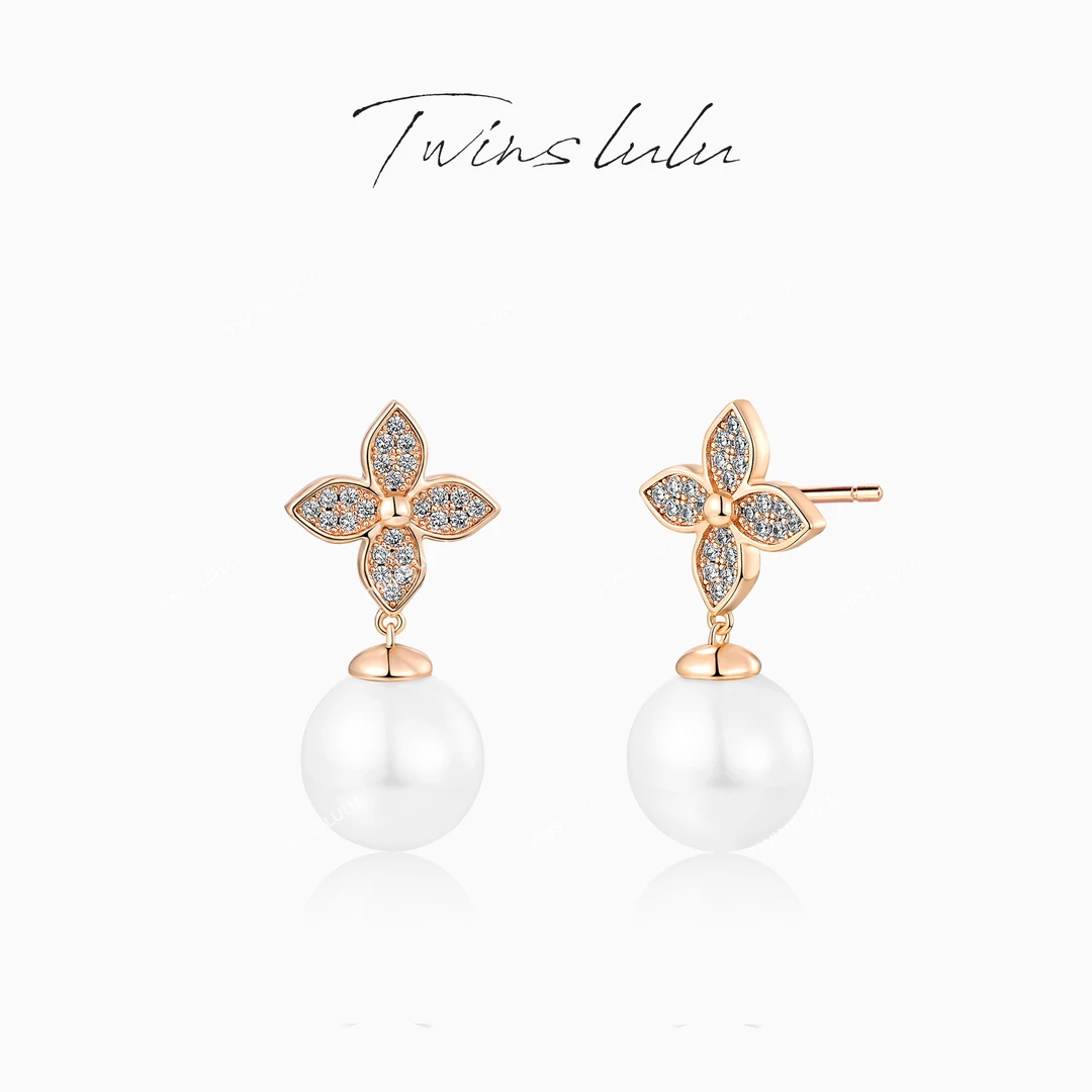 铜合金合成锆石耳饰 简约经典个性百搭时尚珠珠耳环TSL1728