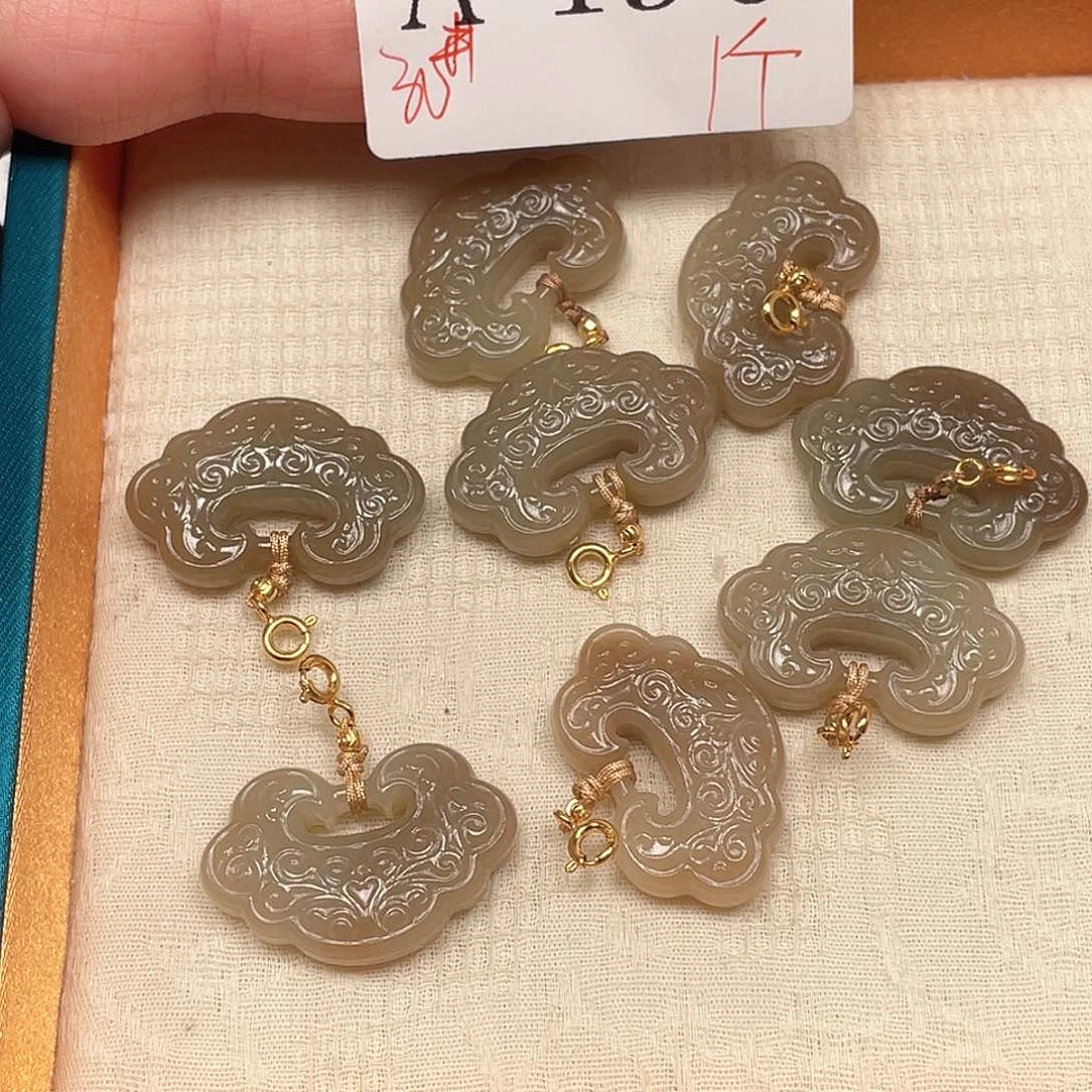 和田玉珠宝半成品未镶嵌A490