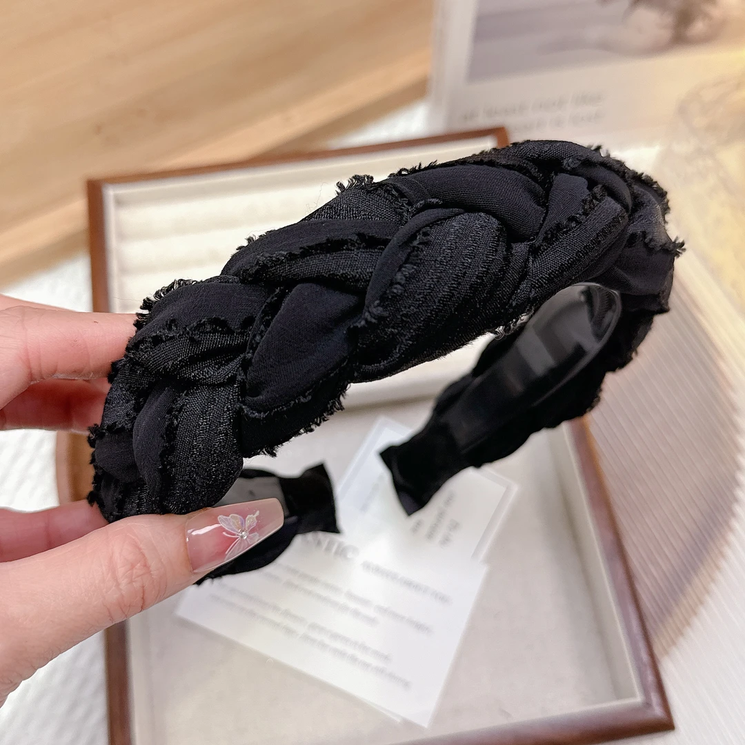 带齿韩国欧巴定制高端黑色细款发箍韩国夏天头箍气质