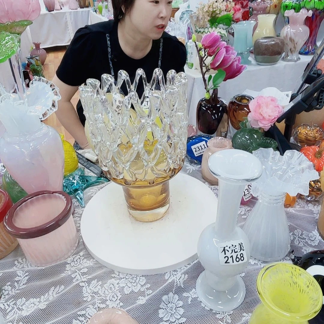 安妮琉璃花器摆件不完美