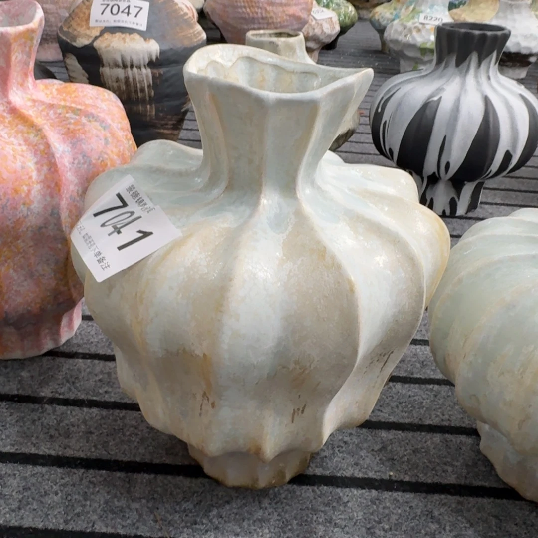 ᦗ***ᐝ摆件陶景德镇高温花瓶编码7041高31口7默认无孔