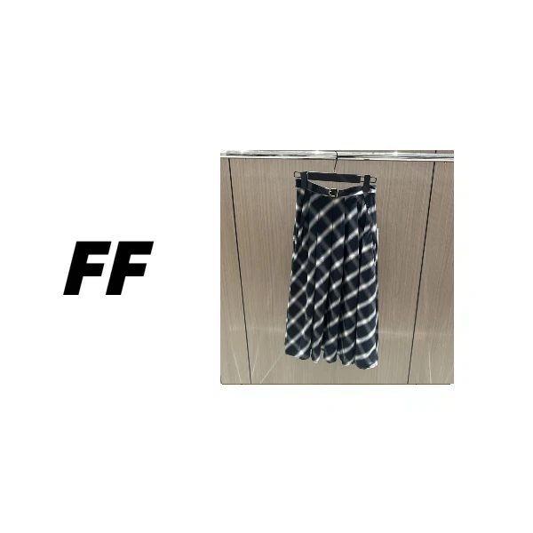 【T016-H57】春夏新款经典黑白格遮胯显瘦半身长裙