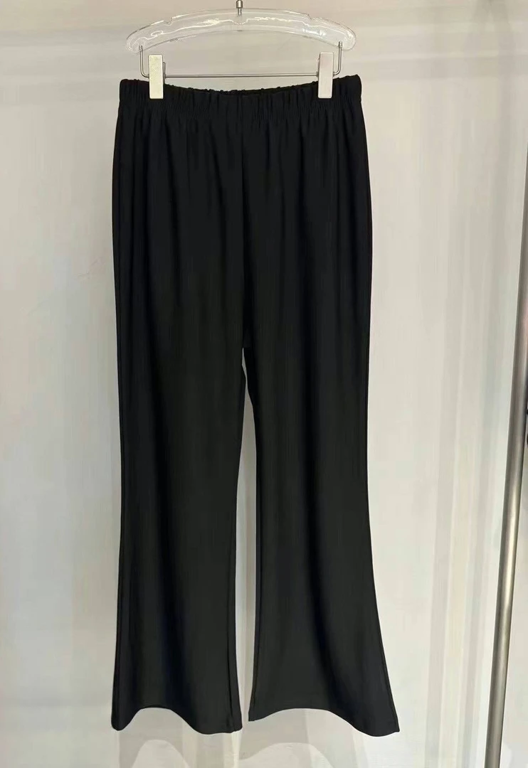 【拉腿微喇叭】大码女春夏净版微喇裤，修饰腿型一绝