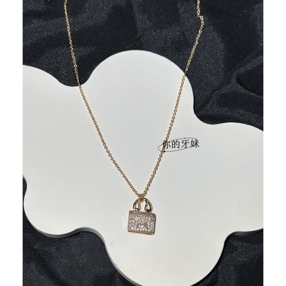 合金项链 小爱包项链XL699气质轻奢设计感时尚小众