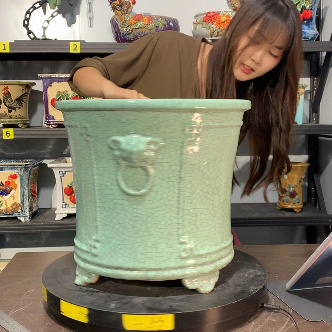 我***哥高温烧制石湾盆花盆