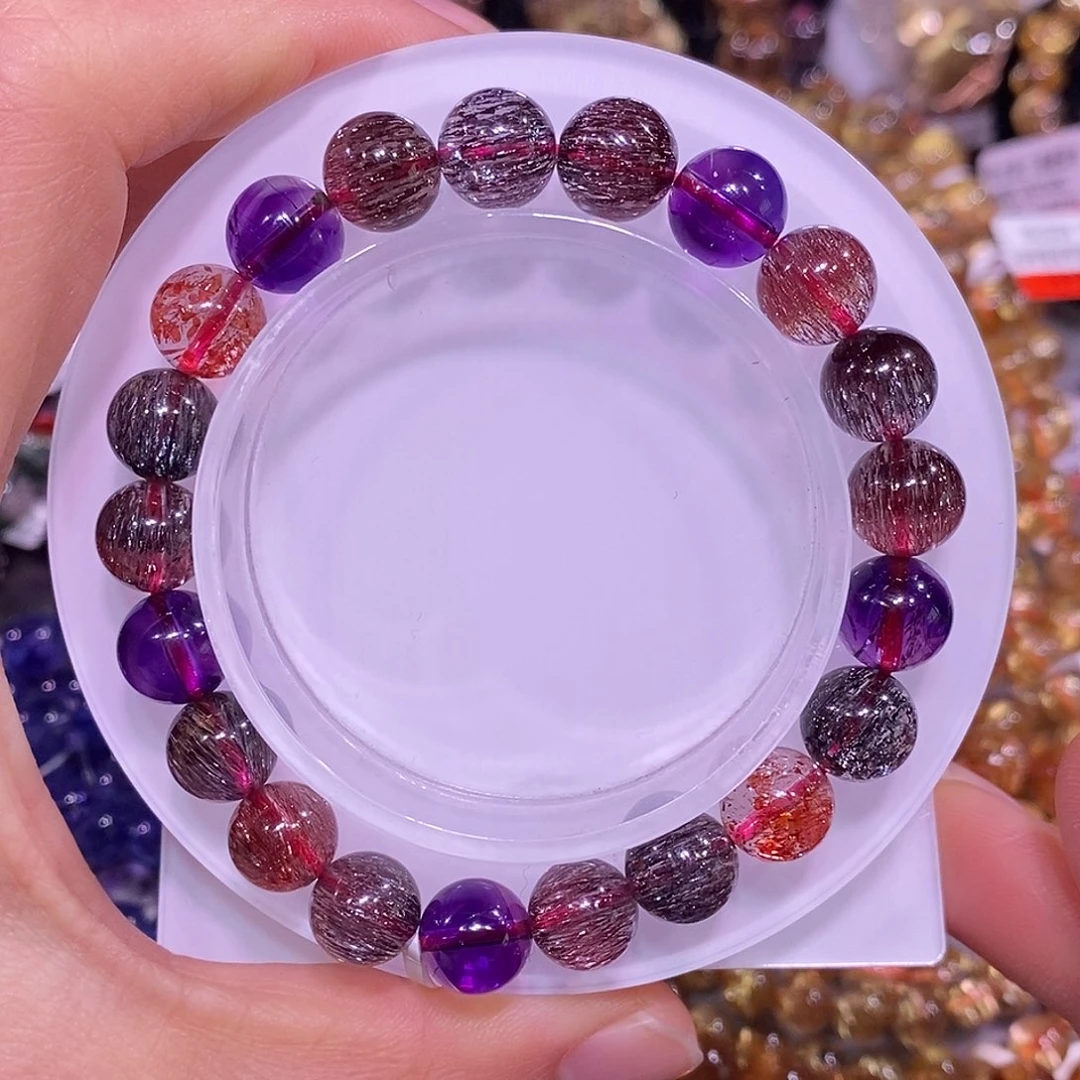 未镶嵌手链水晶超七黑加伦9