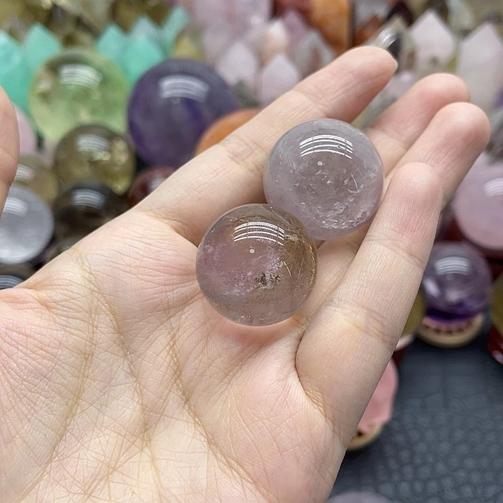 珠宝半成品未镶嵌水晶65紫水晶单珠