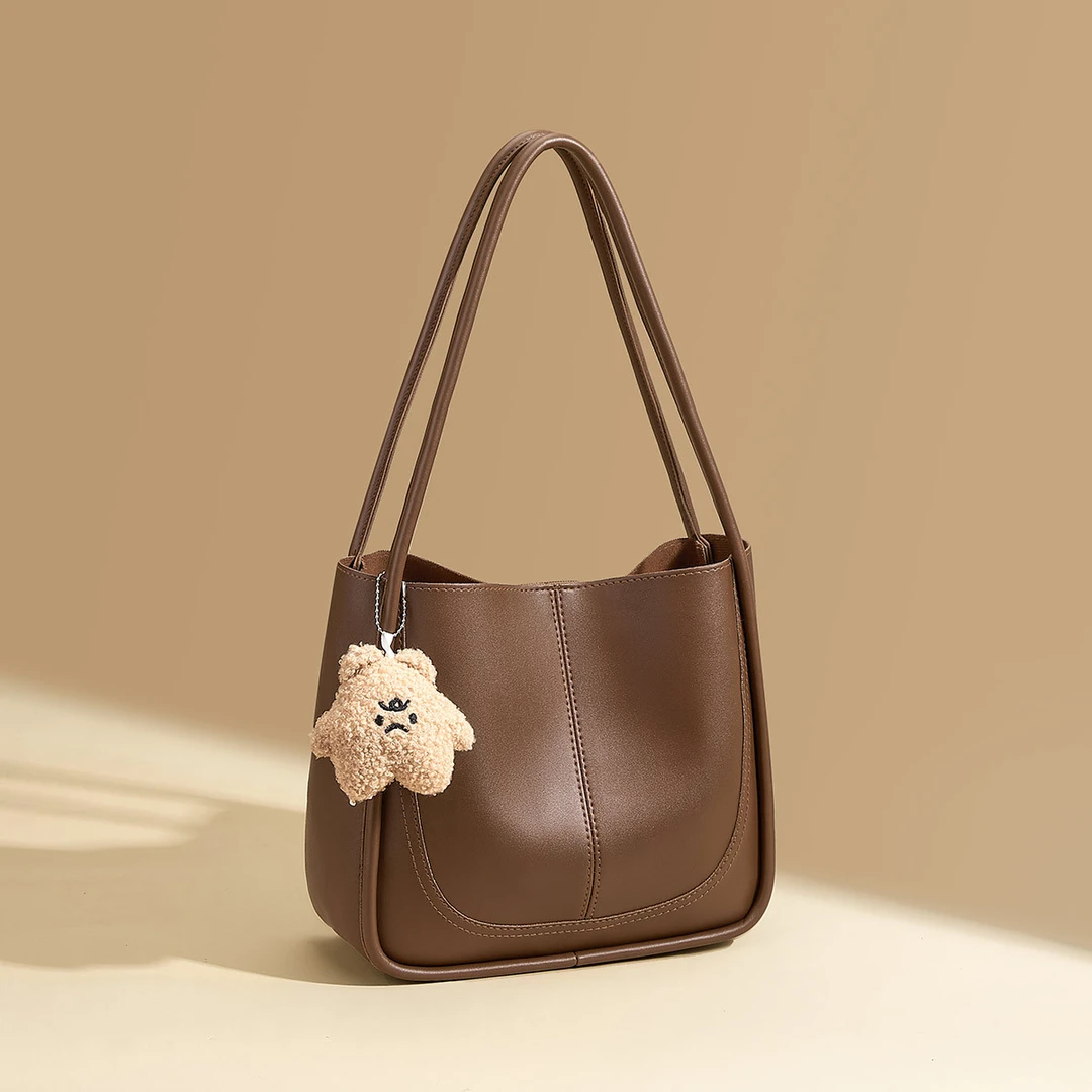 欧美风托特单肩包通勤休闲轻奢水桶包简约百搭气质包包女包