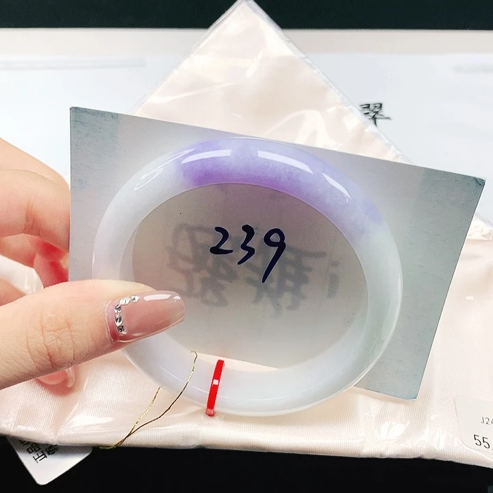 翡翠手镯未镶嵌缅甸天然a货手镯55+