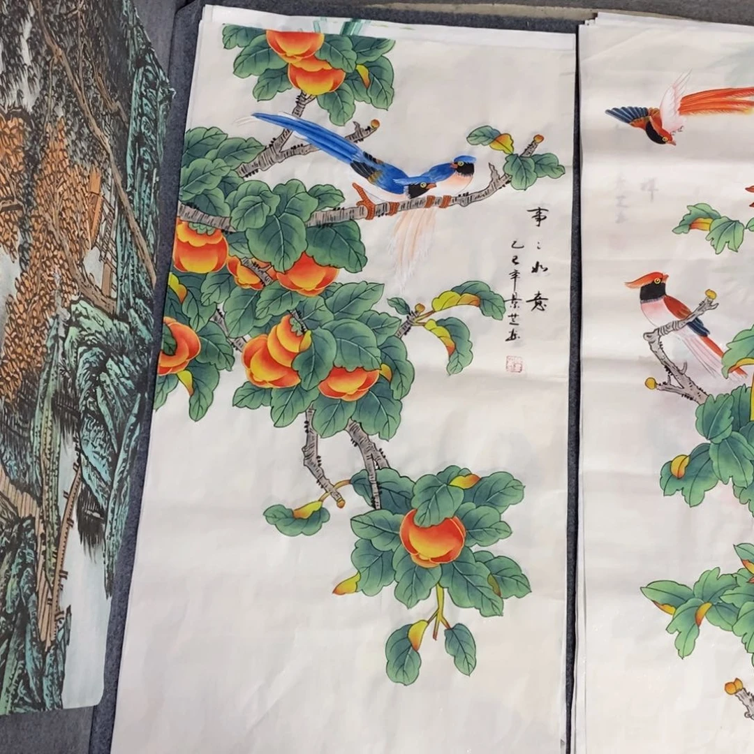 国画尺寸100✖️50三尺工笔手绘画