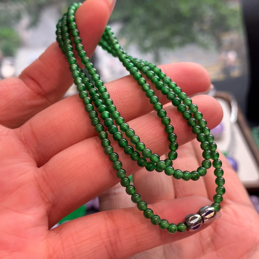 【闪购商品】翡翠未镶嵌颈饰天然a货危绿翡翠