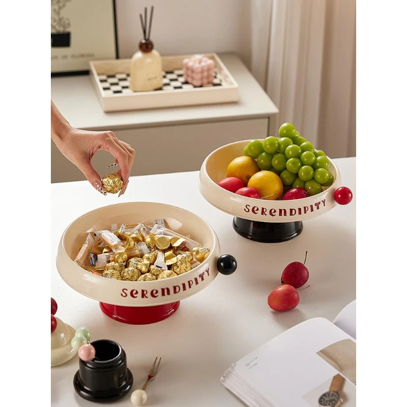 水果盘客厅家用新款高颜值茶几沥水果盘轻奢风高档糖果托盘干果盘
