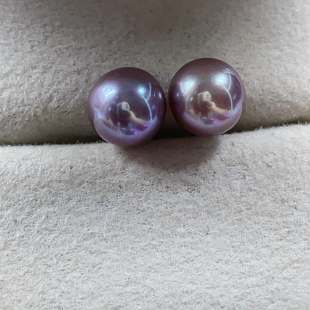 淡水珍珠耳饰银S925镶嵌