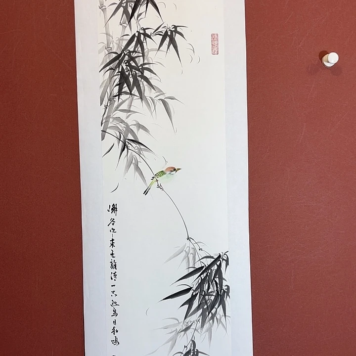 国画听兰老师花鸟