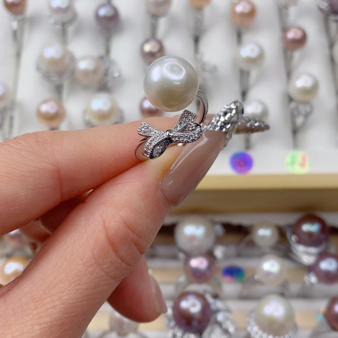 淡水珍珠戒指合金