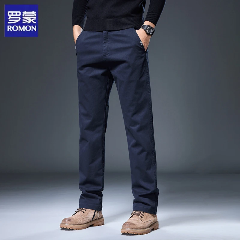 罗蒙品牌2025新款休闲裤男款直筒宽松商务男裤秋冬季新款男士裤子