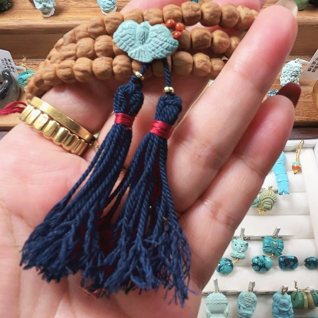 南红玛瑙未镶嵌颈饰鹰流苏卡子