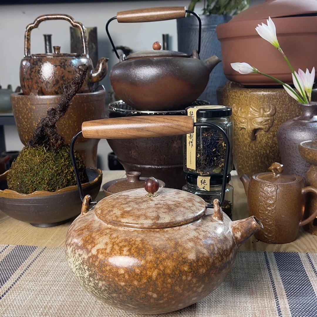 壶紫砂粗陶实用茶壶