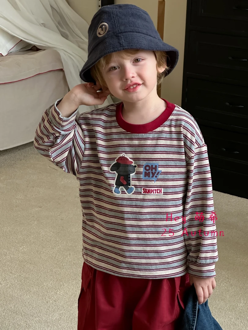 秋季套装组合WU104（汉服）M5099    红色条纹T恤