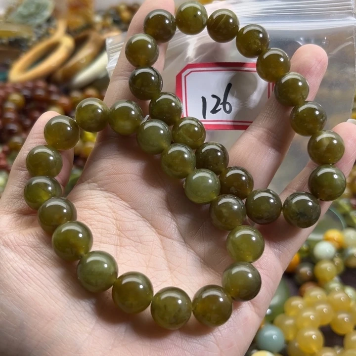 未镶嵌蛇纹石玉手链