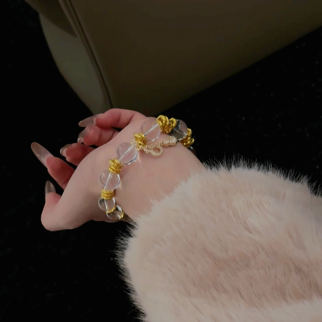 【灵焱晶华】上上签/原创设计/白水晶/小众款名媛风女款手串