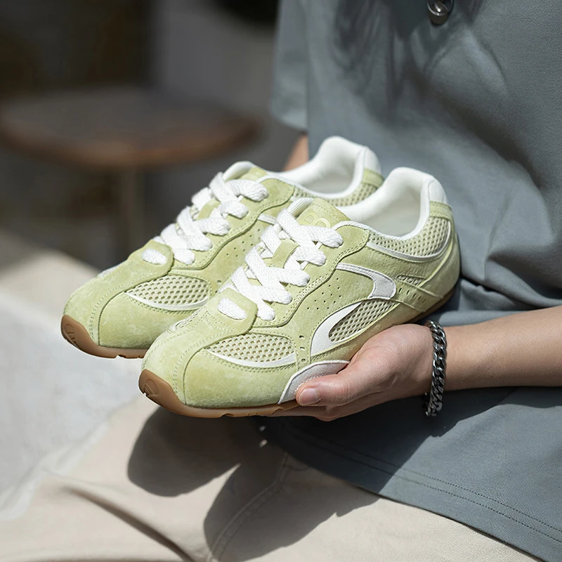 MRA苹果绿赛车鞋秋季透气德训鞋薄底运动休闲百搭潮鞋子男女同款