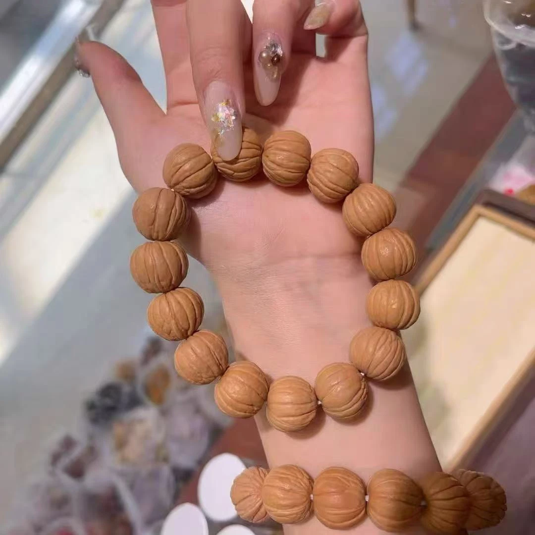 文玩手串精品猴头西瓜纹