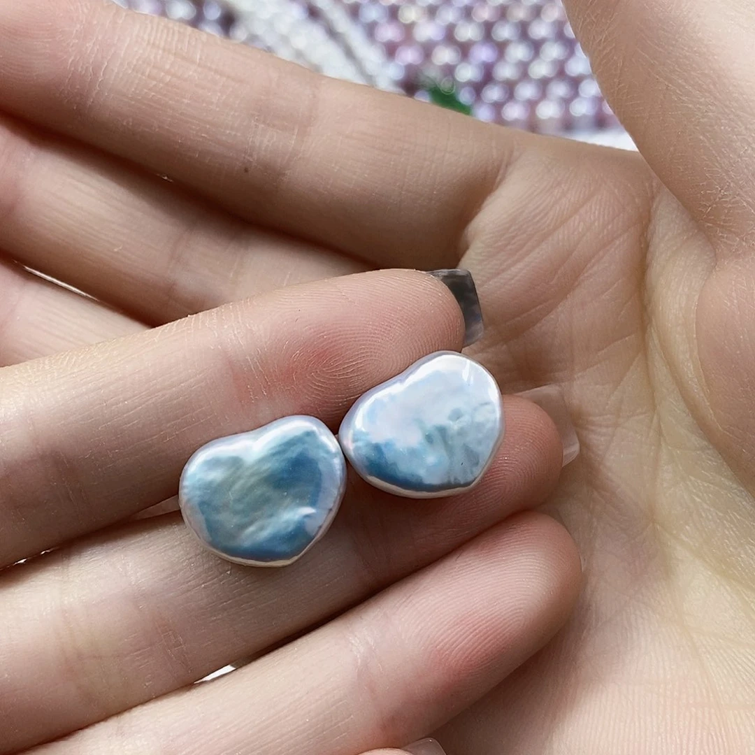 淡水珍珠特价冲单子极光炫彩银S925镶嵌