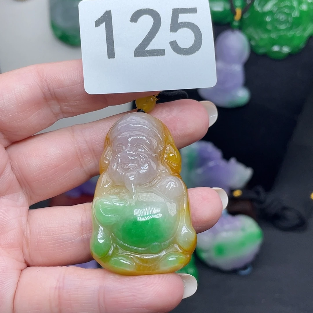 翡翠未镶嵌吊坠(赠链)