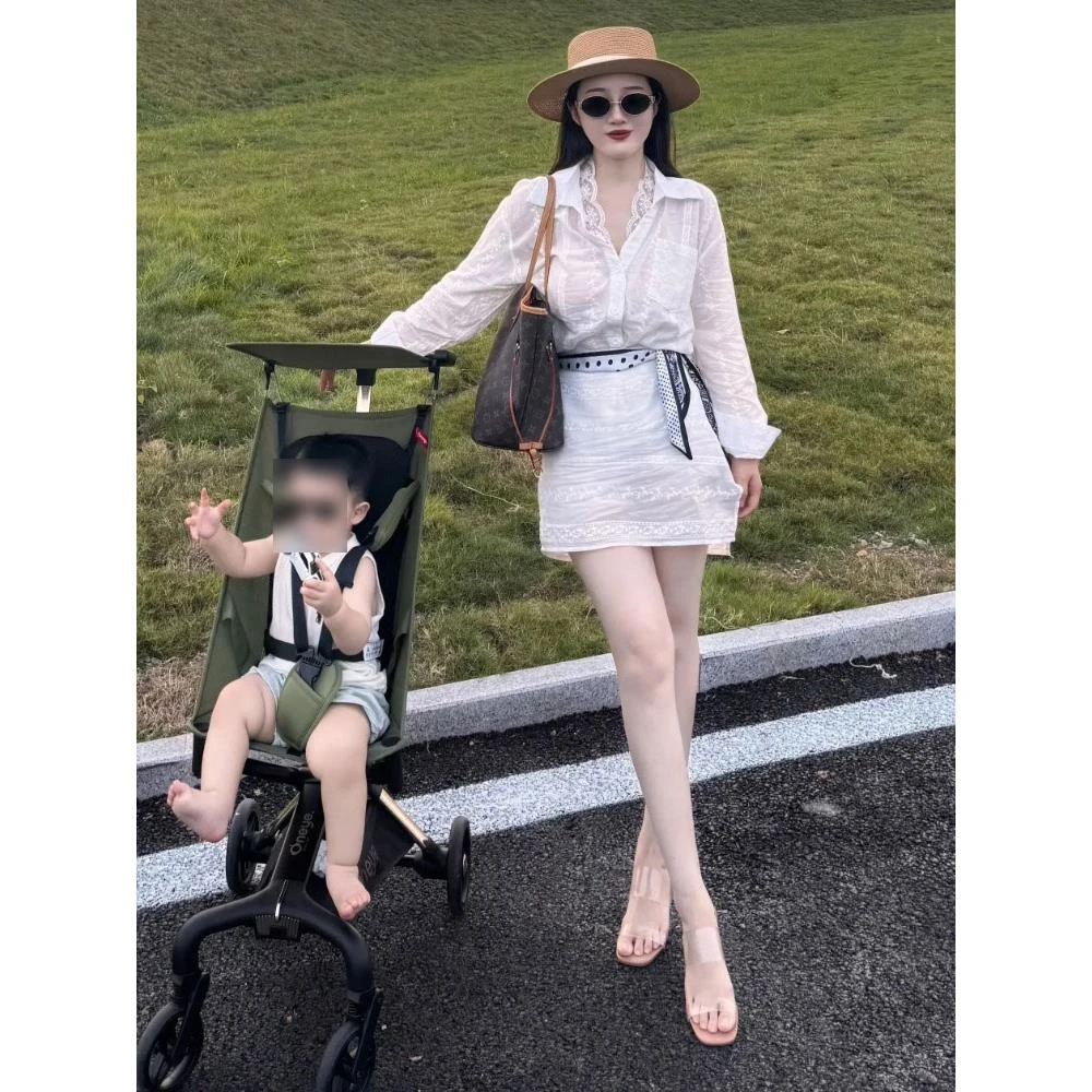 超火穿搭一整套夏气质高级感时尚大方得体小香风白色衬衫短裙套装