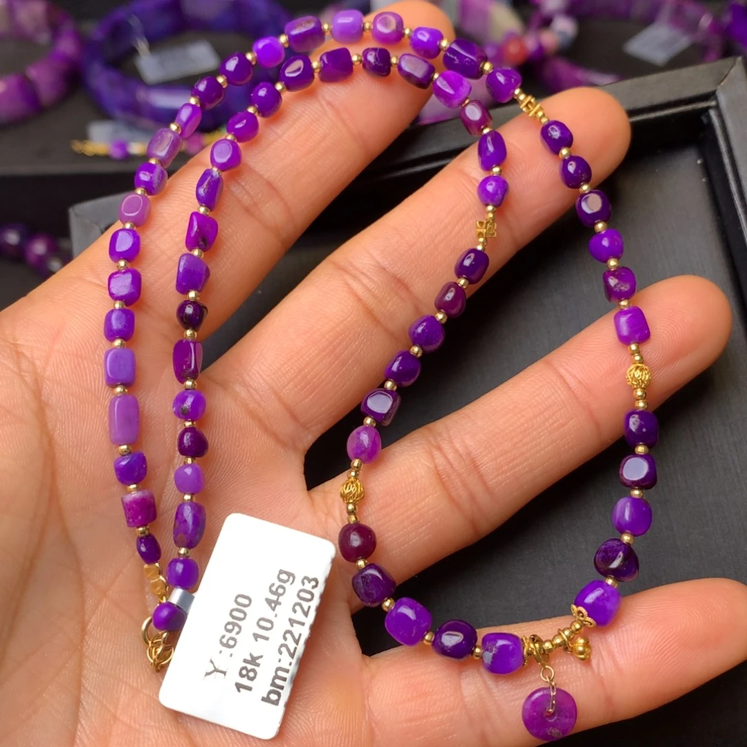 苏纪石（舒俱来）18K金镶嵌项链