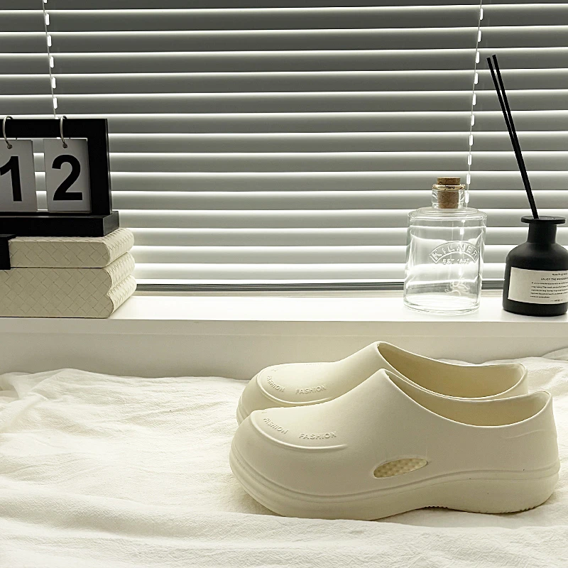 新款厨师鞋踩屎感厚底增高eva凉拖鞋女夏季外穿家居室内家用软底