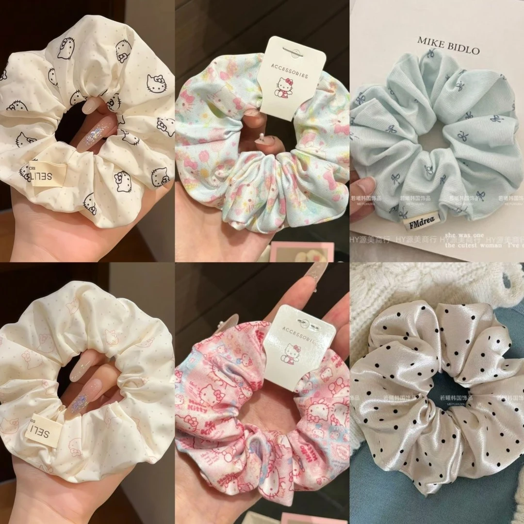 新款韩系甜美发圈可爱马尾气质大肠头绳简约设计少女发饰发绳