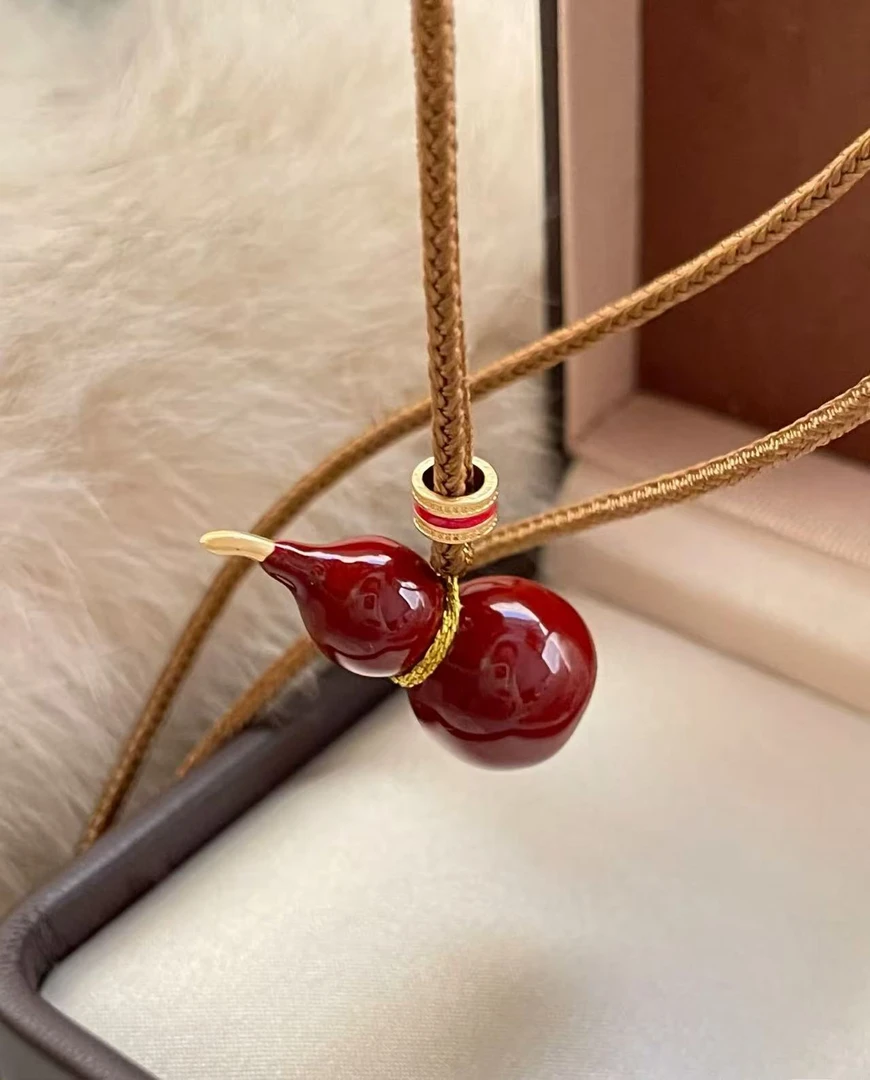 非金属棉绳项链 AMAZING IN |珐琅红葫芦项链A251202-AI5CDNLHLXL