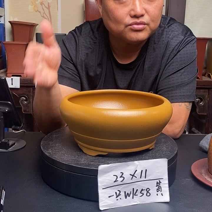 紫砂花盆货号一只WK58