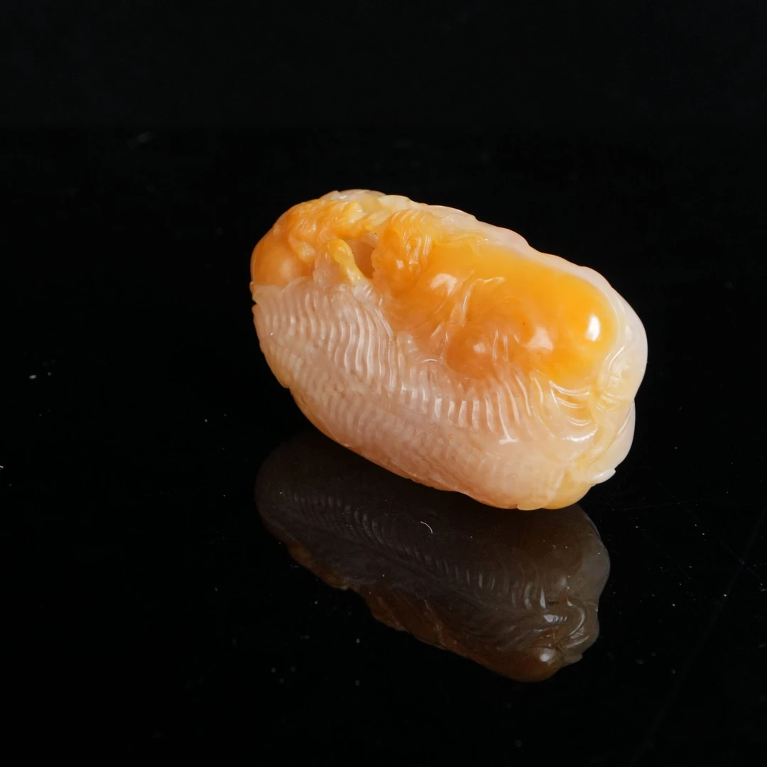 DY-B9117寿山石 巧色荔枝冻石 刘海戏金蟾摆件 74*32*39mm144.02g