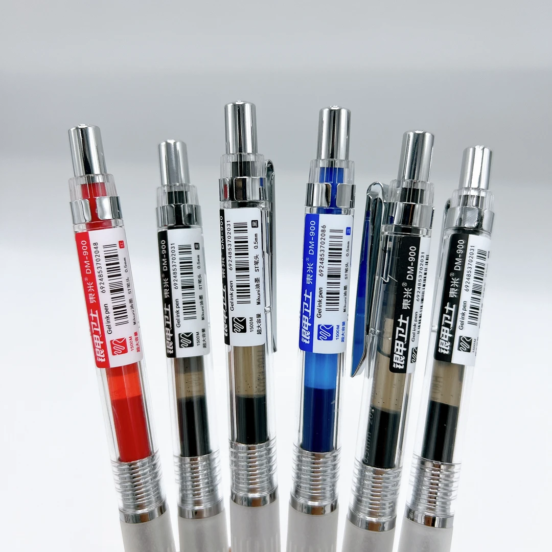 【6支】东米银甲900发4支黑墨+1红1蓝笔