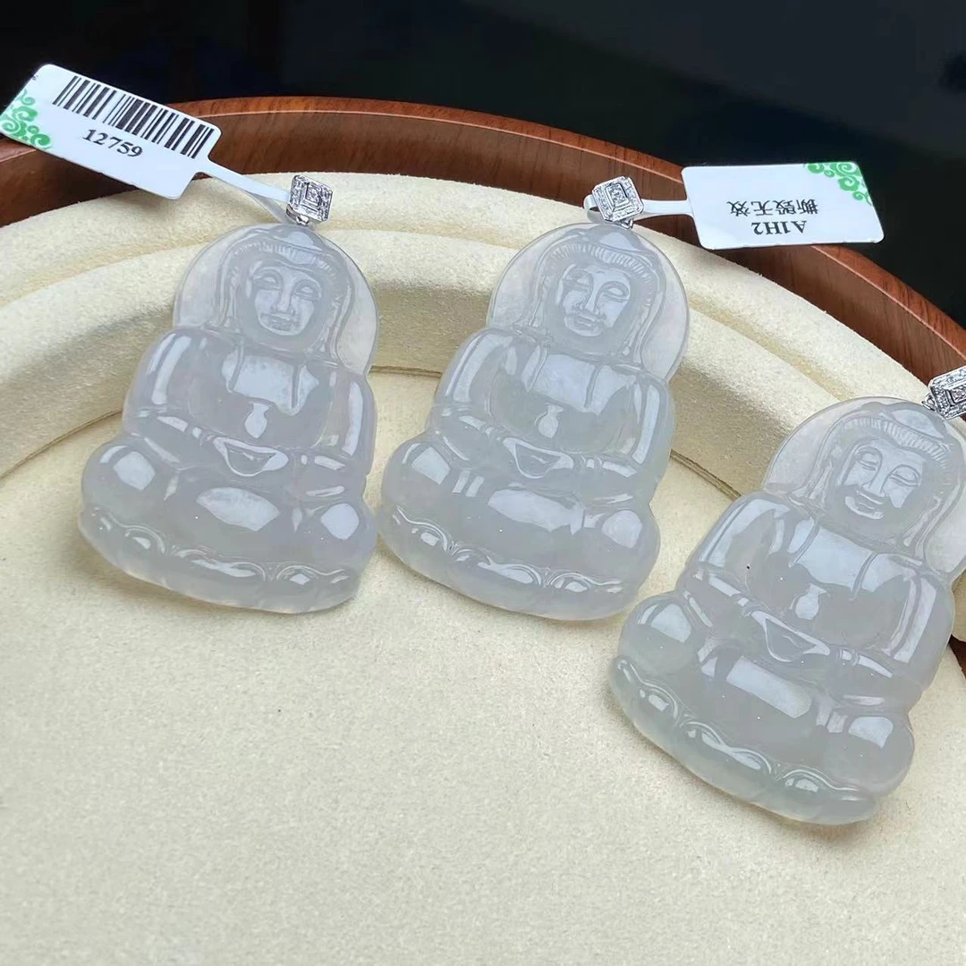 12759天然A货翡翠【观音】多样性发一个