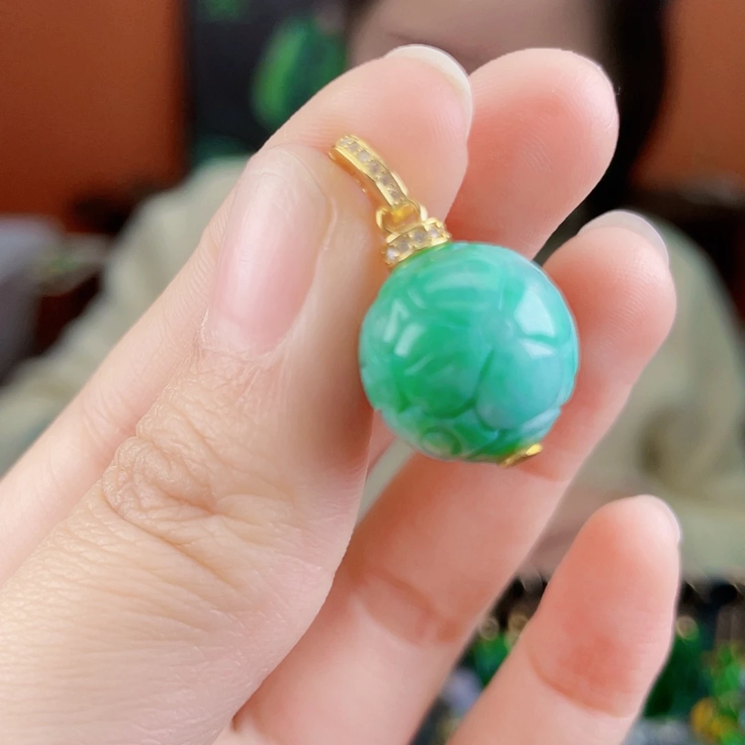 翡翠未镶嵌耳饰饰品