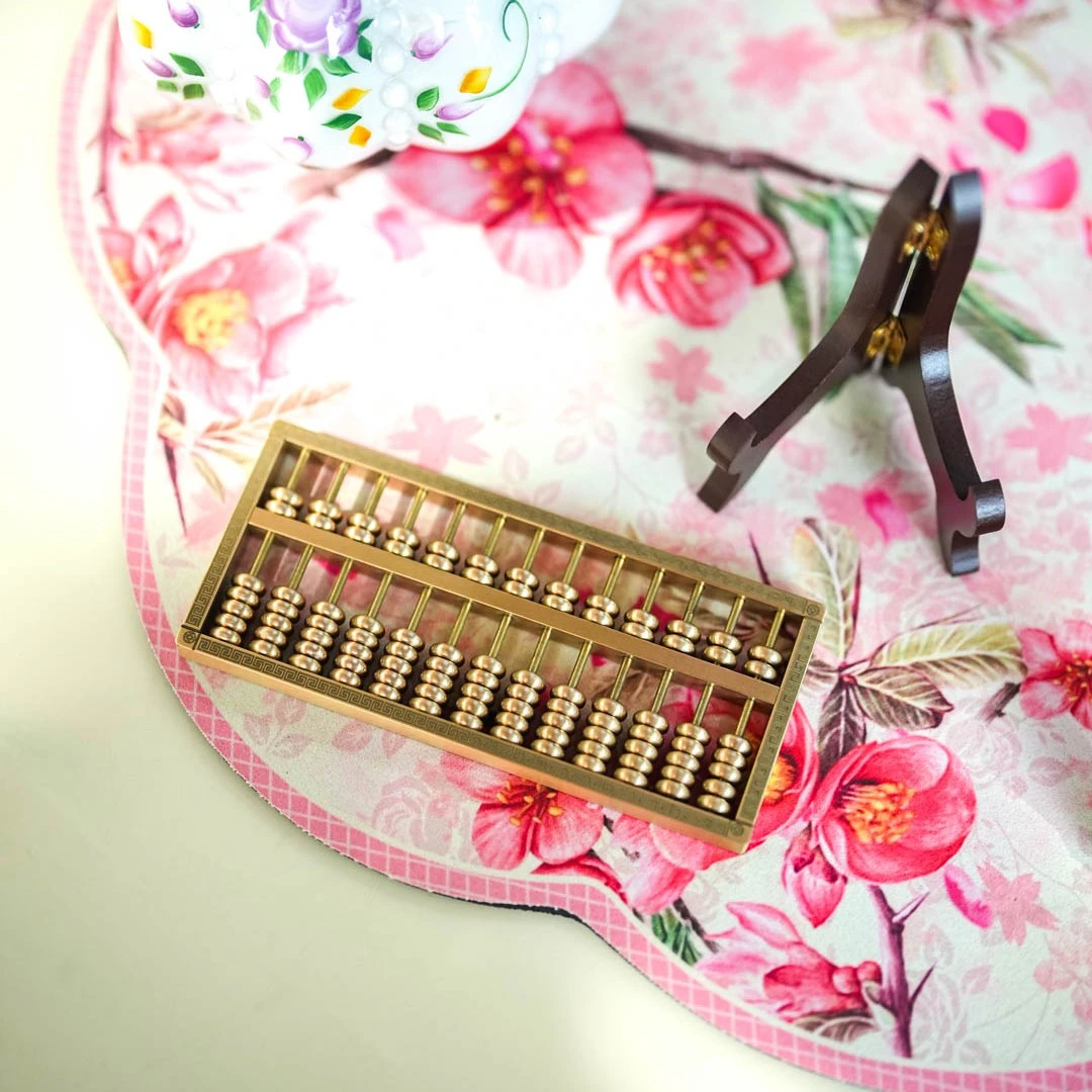 【奇居腾飞】黄铜小算盘摆件书房玄关桌面工艺品