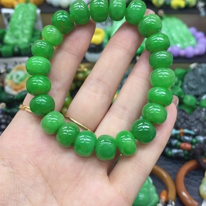 锁***）未镶嵌手链翡翠手链9