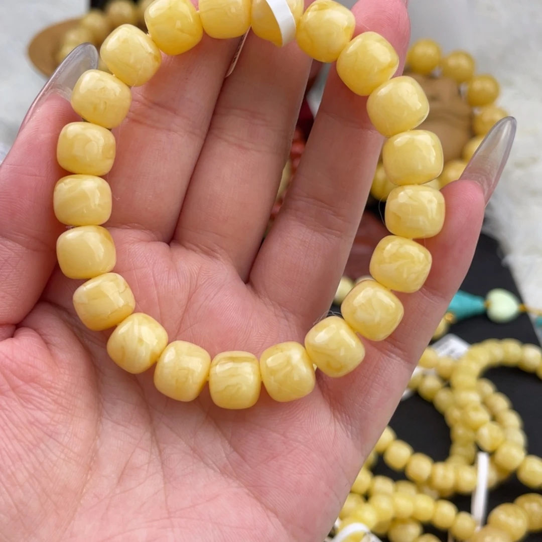 琥珀未镶嵌裸石浓蜡虎皮10➕