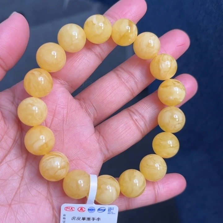 琥珀未镶嵌珠宝奇石M181号12.6+虎皮妖花